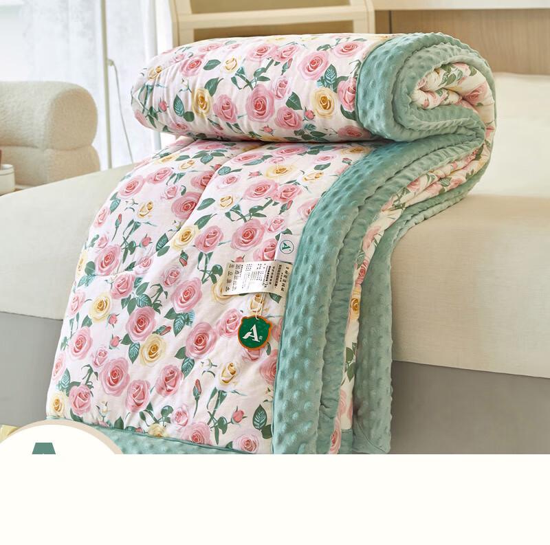 OEING Rose Story Minky Dot All-Season Quilt 200x230cm Double