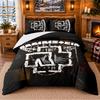 Gedrucktes 3-teiliges Bettwäsche-Set Rammstein-Muster Bettlaken Kissenbezug Für Schlafzimmer-Dekoration