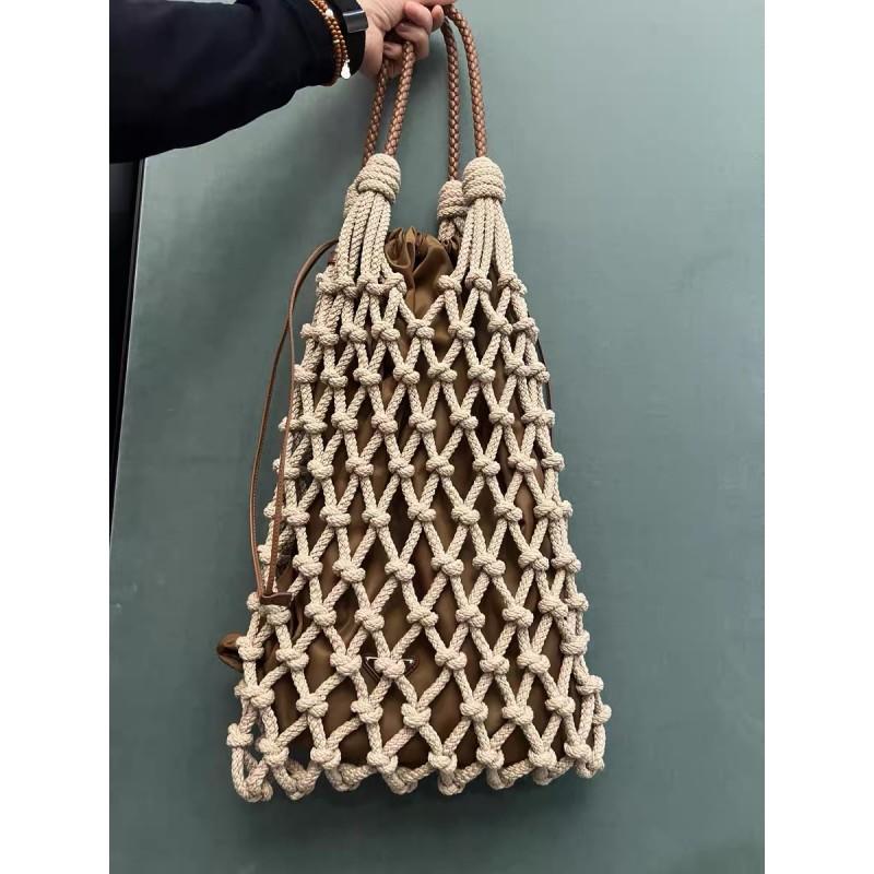 Handwoven Leather Tote Bag Womens Casual