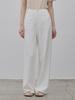 LE STUDIO Summer Cotton Straight Pants White
