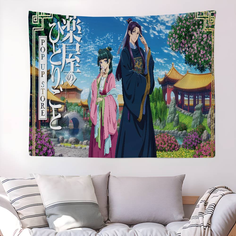 Anime The Apothecary Diaries Tapestry Art Printing Japanese Wall Tapestry Anime Wall Hanging Home Decor