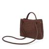 2024 Autumn/Winter Frosted Woven Crossbody Tote with Metal Butterfly Buckle for Women