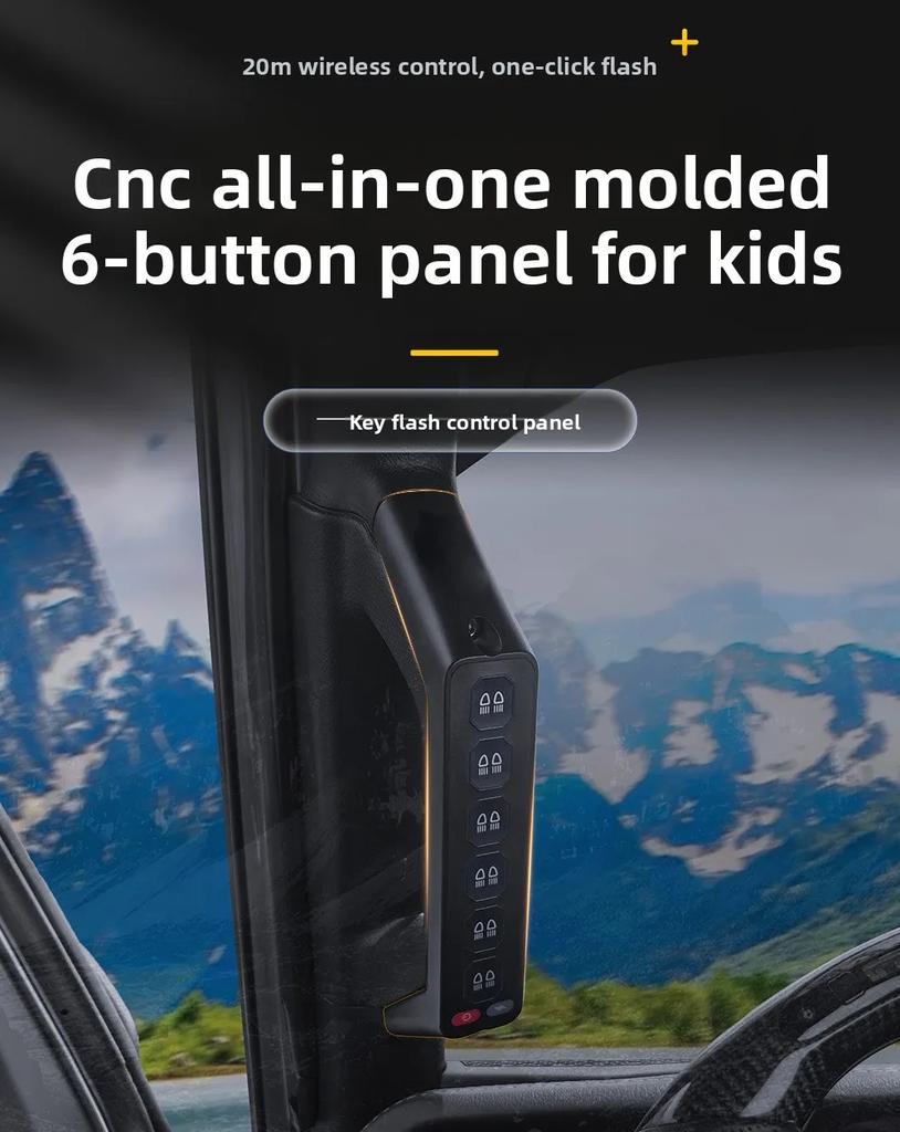 Grab Handle Switch Panel for Jeep Wrangler JL 2018-2025 Multifunction Wireless Grab Handle Switch for Jeep Gladiator 2020-2025