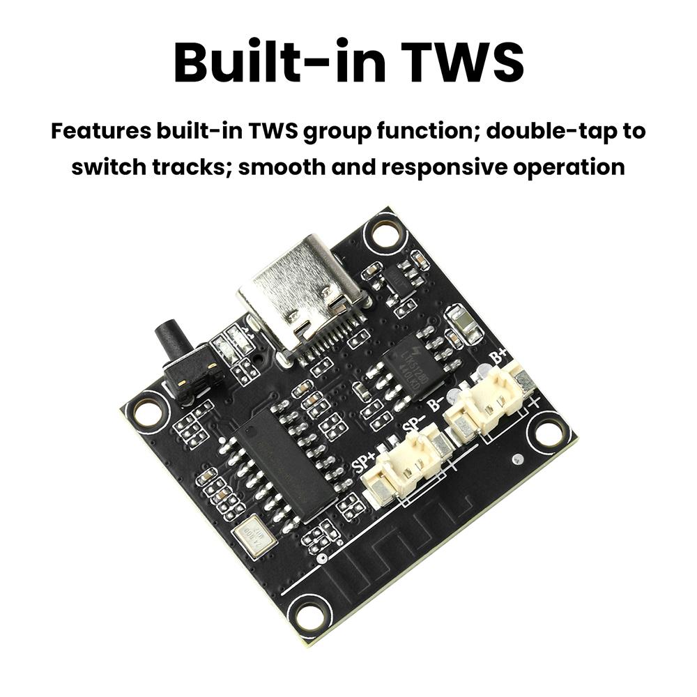DC 5V 3W BT Amplifier Module With Adjustable Tuning, Supports Tf Card, Memory Card Playback Type C