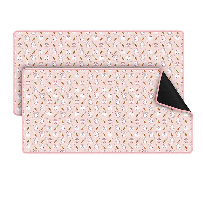 

M-Modern-Guinea Pig Pee Pad 47 X24 Non Slip Washable Cage Liners 2 Packs Reusable Fast Absorbent Bedding рожевий