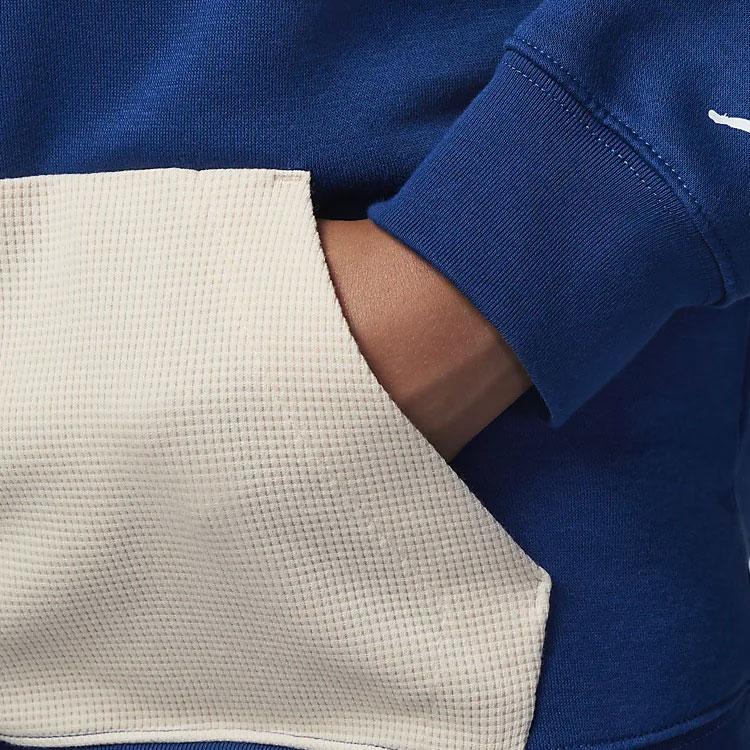 Jordan Kids Alphabet Print Hooded Pullover Sweatshirt Kids Tops Blue FB9279-486