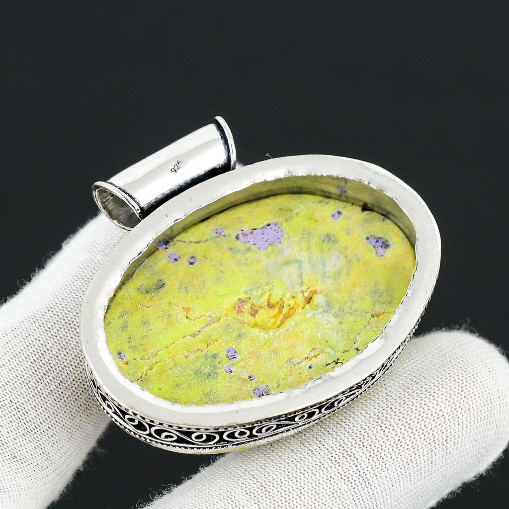 Atlantisite Gemstone Handmade 925 Sterling Silver Pendant Natural Antique Oval Gemstone Pendant Handmade Gifts Pendant Thanksgiving Gifts