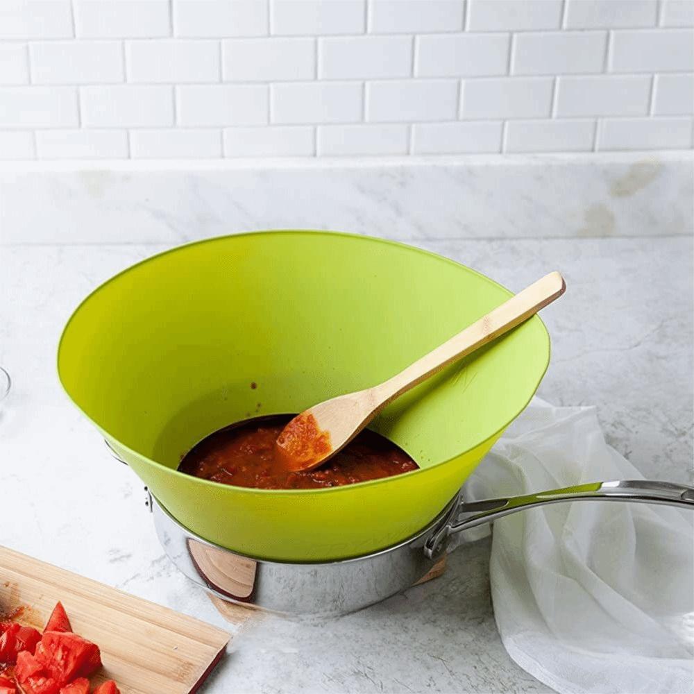 Folding Oil Splatter Cover Heat-resistant Splash-proof Pot Rim Anti-Overflow Cover Cooking