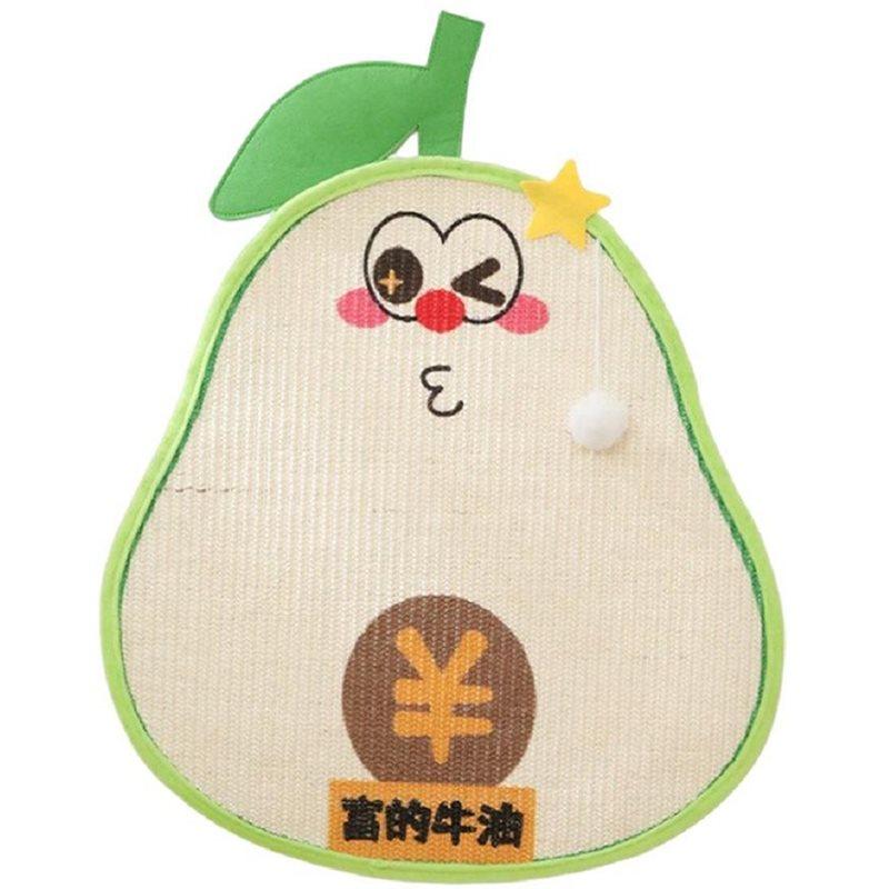 

CYCLI-Cat Scratch Pad For Wall Self-Adhesive Sisal Furniture Protector For Indoor Couches- Avocado Shape Design