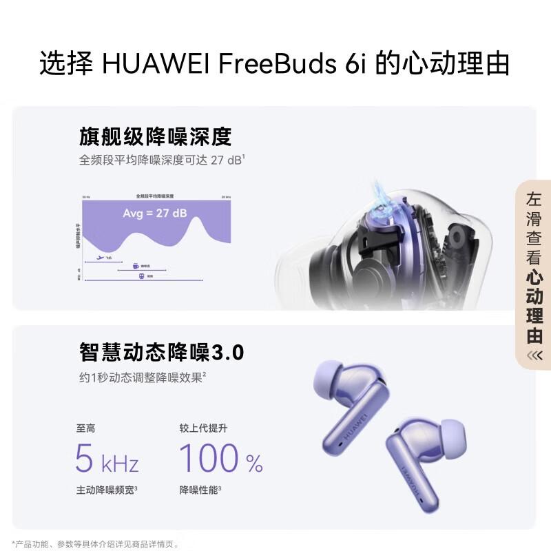 Huawei FreeBuds 6i True Wireless Noise-Cancelling Earbuds