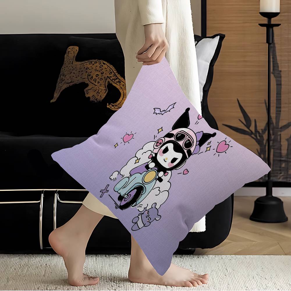 Cute Cartoon K-Kuromi Pillow Anime Pillow Sofa Bed Head Pillow Cover Cushion Cover 45x45 cm Fashion