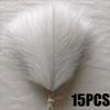 24PCS Brown Faux Pampas Grass White, 56cm Short Artificial Pompous Grass Floral Fake Pompas Grass Branches Vase Filler
