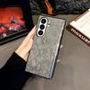 Light Luxury Elegant Snake Skin Leather Phone Case for Samsung Galaxy Z Fold 7 6 5 4 FE Magnetic Shockproof Mobile Cover Shell