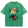 Cool Angel Demon Sheep T Shirts Unisex Washed Tees Men Women Short Sleeve T-shirts Cotton Streetwear T Shirts