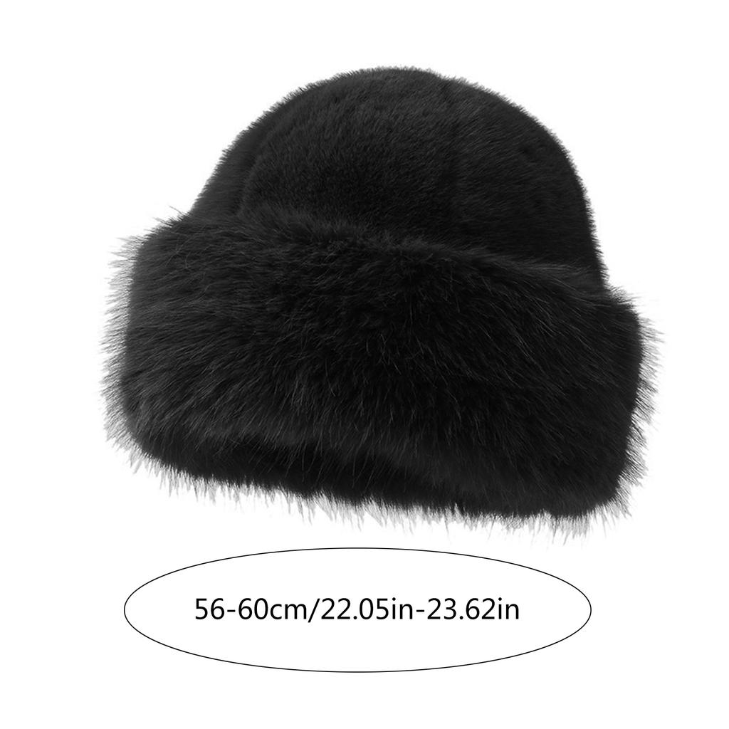 Sweet Girls Plush Bucket Hat Cute Ladies Fisherman Cap Russian Style Woman Teens Casual Winter Shopping Keep Warm Hat