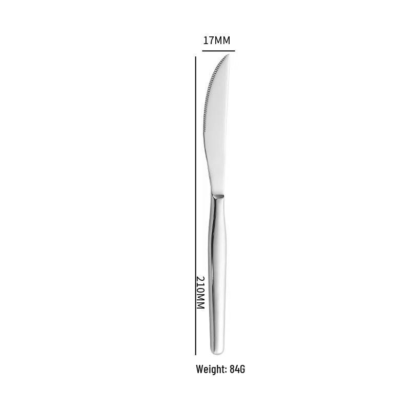 Mirror Polished 304 Stainless Steel Cutlery Set: Knife, Fork, Spoon – Ideal for Hotels and Western Restaurants