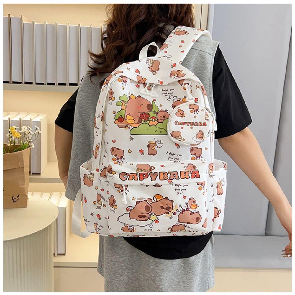 Mehrfachfach-Wasserschwein-Rucksack Wasserdicht Großes Fassungsvermögen Kinder-Schultertasche mit kleiner Tasche Leicht