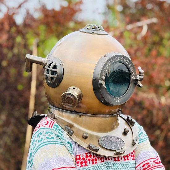 1921 Anchor Engineering Diving Helmet Deep Sea Scuba Diver Helmet Marine Nautical Decor Maritime Collectible