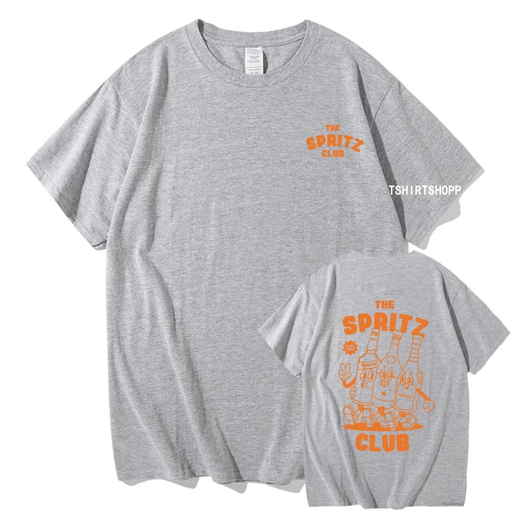 Aperol Spritz Club T Shirt Espresso Men Women Harajuku Vintage Graphic T-shirt Unisex High Quality Tops Retro Cotton Tees Shirt