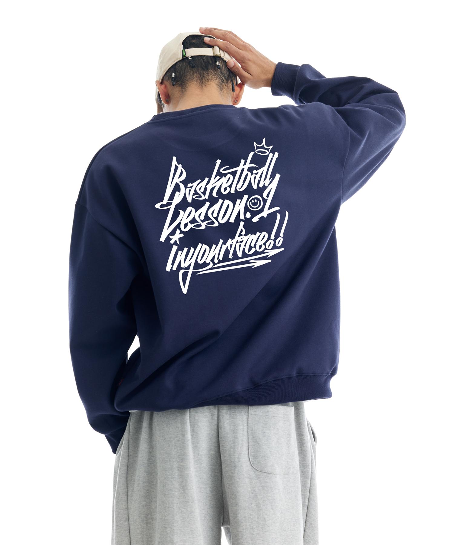 Cream Soda Lab Basketball Lesson.1 Navy Sweatshirt General Fabric M(1)