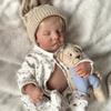 Lifelike 49cm Simulation Baby Doll Levi Soft Full Vinyl Body Rebirth Doll Girl Boy Realistic 3D High Color Painting Newborn Dolls for Kids Xmas Gift