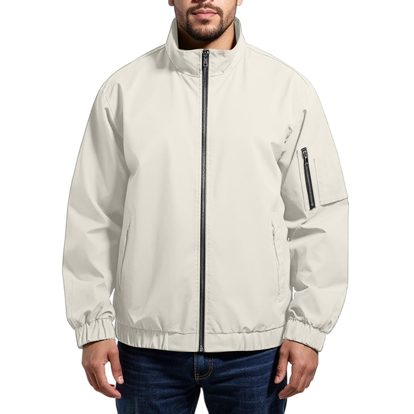 

Men s Casual Jacket, Flight Suit, Windproof Coat, Casual Versatile Jacket XXXL хаки