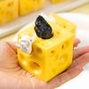 1/2/3/4 Peças Brinquedo de Apertar Queijo Oco com Rato Preto Branco Alívio de Estresse Bloco de Queijo Brinquedo Fidget Bola de Estresse Relaxante Brinquedo Sensorial de Queijo Simulada