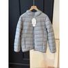 White duck down women's hooded soft, comfortable and warm, fashionable and light down jacket, winter