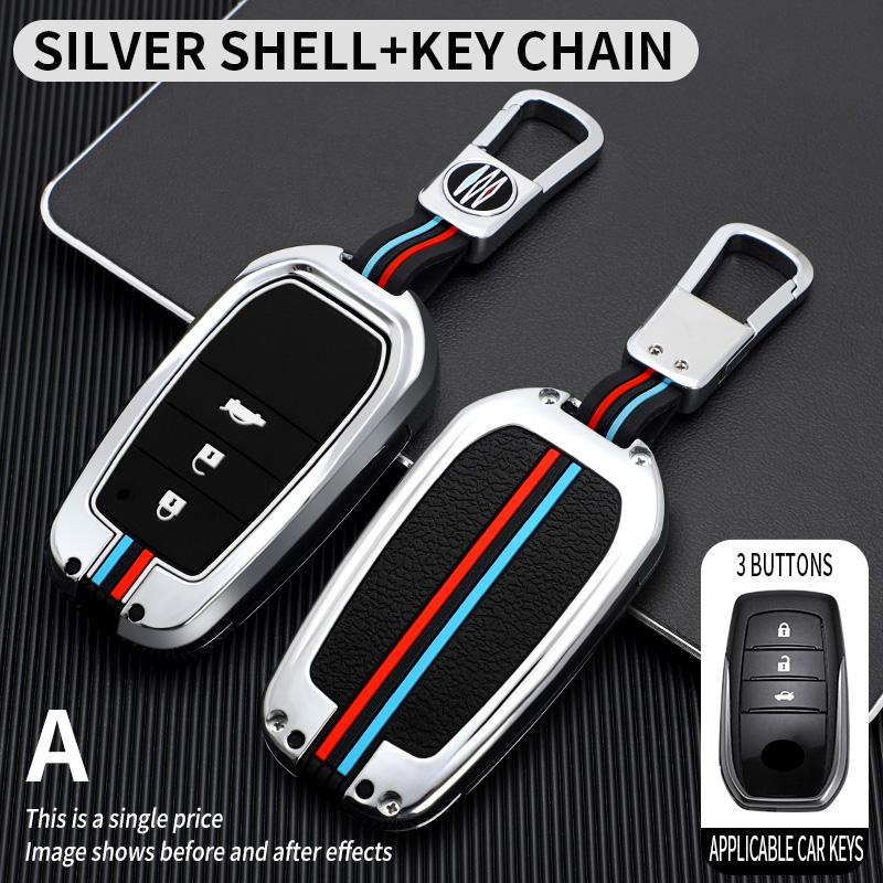 Car Remote Key Cover Case Bag Shell Holder for Toyota Avalon CHR C-HR Camry Corolla Prius Prado RAV4 Protector