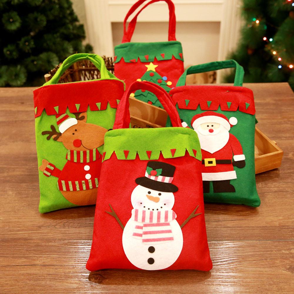 Christmas Candy Bag Snowmen Gift Children Party Storage