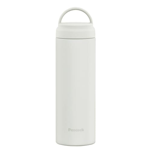 Peacock Thermos Screw-On Mug, White, 480ml, with Handle for Easy Carrying. Keeps drinks hot or cold with this lightweight thermos. Perfect for tumbler