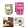 Creative Silicone Planter Mould Capybara Shape Silicone Texture for Making Unique Concrete Vases and Desk Pen Holders