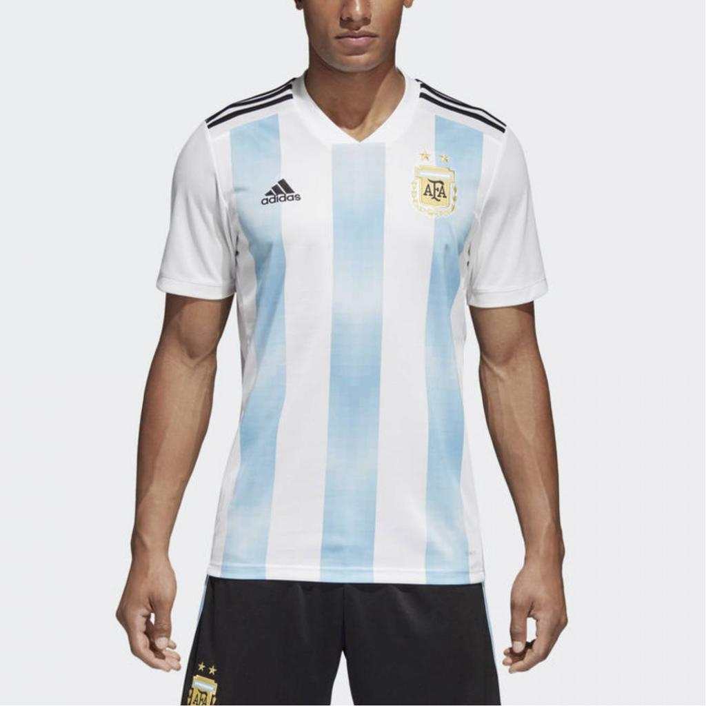 Adidas Argentina Home Jersey 2018 Fan Version Comfortable Sports Football Shirt Men Jersey Blue White BQ9324