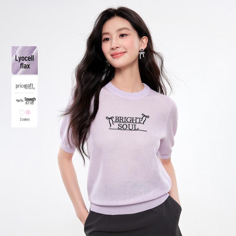 Autumn Water Yi Ren 3D Embroidered Knit Top M