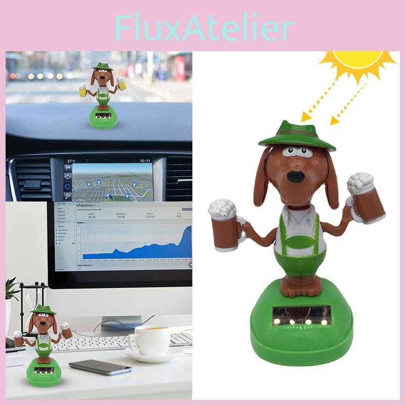 Lustiges solarbetriebenes Bierhund Schaukel-Tanz-Spielzeugauto Dekoration Einzigartiges Geschenk für Kinder