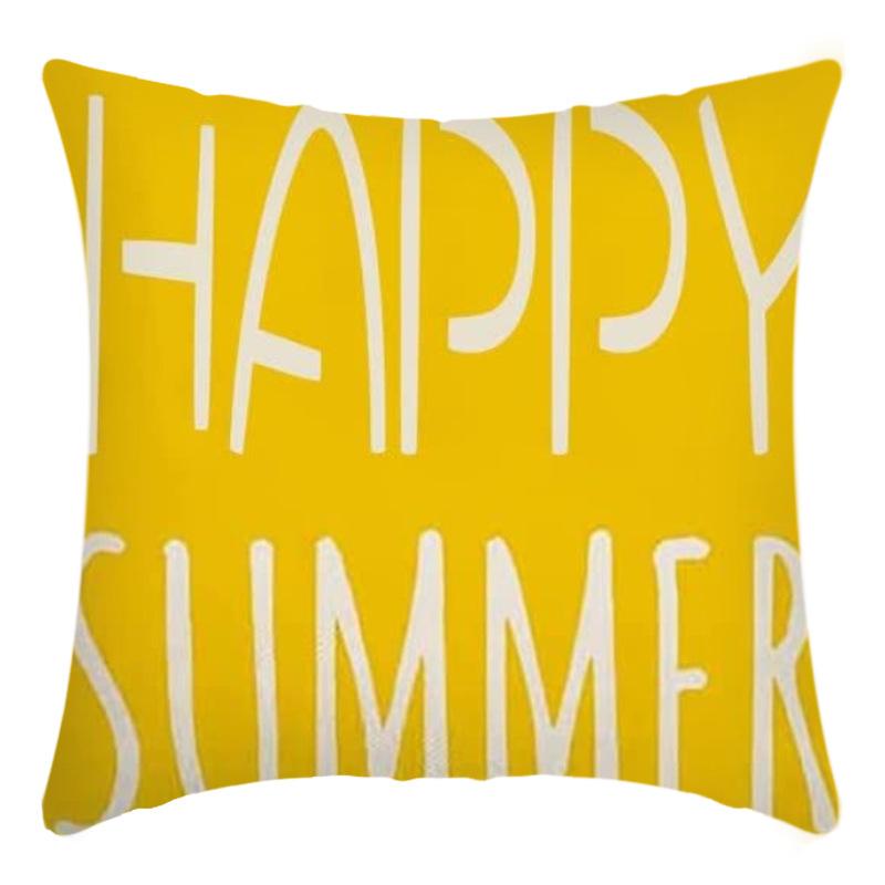 Printed Sunflower Nordic Fresh Home Cotton and Linen Pastoral Style Pillow Living Room Sofa B&B Bay Window Large Cushion Cover