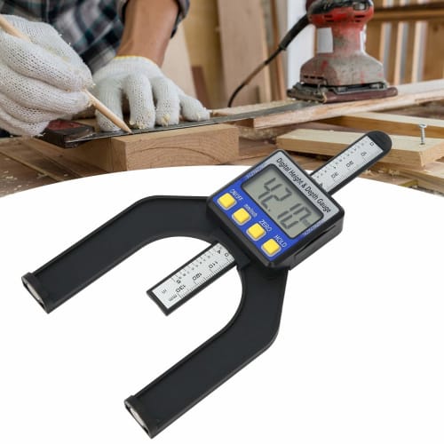 Electronic Digital Display Depth Gauge, Multifunctional Detachable 0-80mm Digital Display Woodworking Ruler Measuring Tool