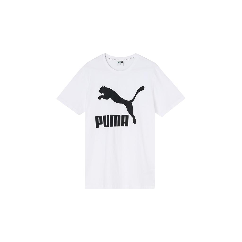 Puma Casual Sports Round Neck Breathable Short Sleeve T-Shirt Men Tops White 596535-02