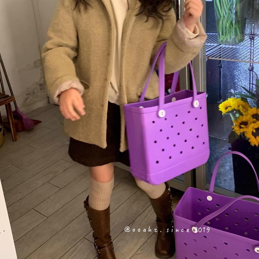 EVA Candy Color Large Capacity Beach Tote Bag