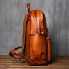 NZPJ Genuine Leather Men's Backpack Retro Top Layer Cowhide Casual Computer Bag European And American Fashion Travel Bag
