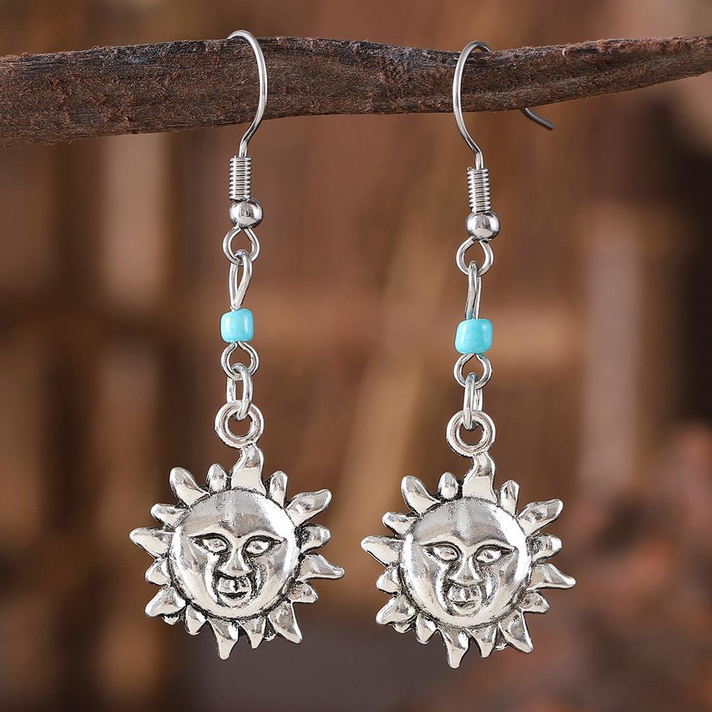 European and American New Funny Retro Multi-style Alloy Pendant Earrings, Simple Niche Ear Jewelry