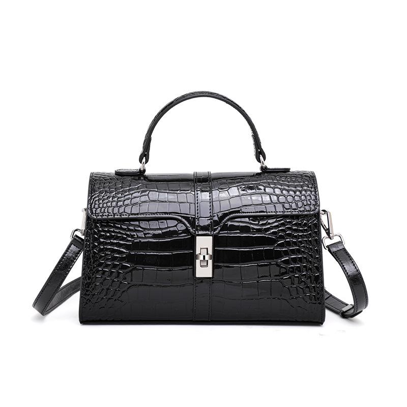 

Новый стиль женской сумки из лакированной кожи, женская сумка, сумка через плечо, сумка на плечо с узором крокодила