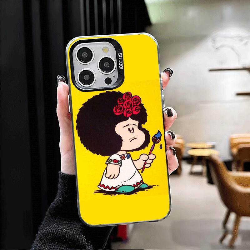 Mafalda Cartoon Cute Shockproof Phone Case for iPhone 17 Air 16 16E 15 Pro Max 14 Plus 13 Mini 12 Back Cover Anti Fall Fundas