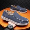 Fashion Men's shoes casual non-slip lightweight increase size breathable canvas shoes driving work flat loafers spring and summer new