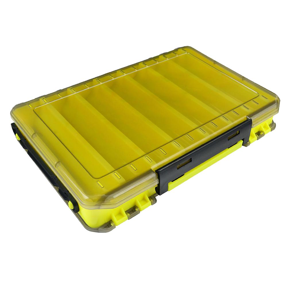 thumbnail image 2 of TOPIND Double Sided Fishing Lures Box Transparent Plastic Bait Hooks Boxes Terminal Tackle Bits Clear Storage Box Organizer Case 14 Compartments With 2 of 14