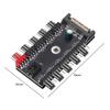 4-Pin PWM Fan Power Supply Cable 1 To 10 Way Splitter Hub SATA Powered 4 Pin PWM Fan Hub Cooler Cooling Adapter for PC Computer