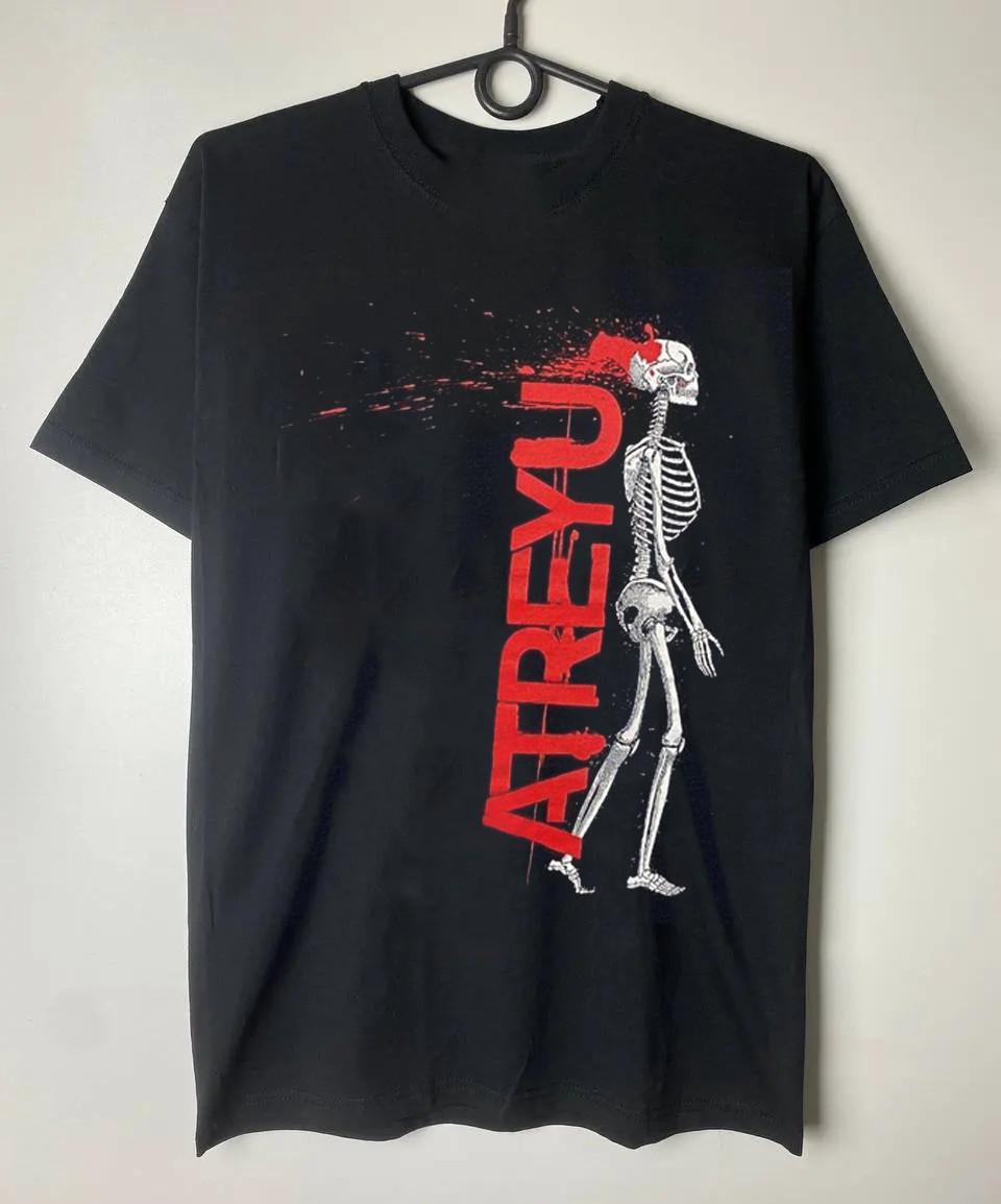 

2000 s Atreyu Skeleton Logo Short Sleeve Cotton Red All Size Shirt 4XL