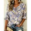 Lazy Style Loose Women's Half Sleeve Top, Creative Full 3D Print, Light Breathable Age-Reducing Home Outdoor Shirt