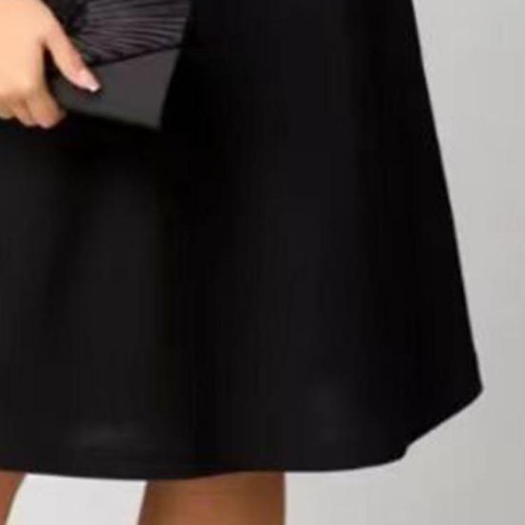 Summer Casual Lace Patchwork Dress Women Crew Neck Long Sleeve Loose A-line Midi Dress for Daily Vacation