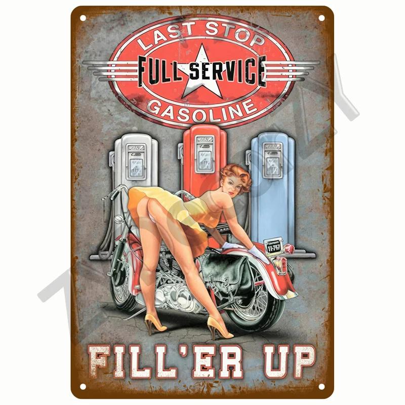 Retro Tin Sign Bar Cafe Club Garage Car Pub Vintage Metal Sign Plaque Painting Motorcycle Iron Home Decoration Wall Decor Art
